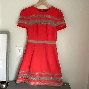 BCBG MaxAzria Coral Fit and Flare Dress